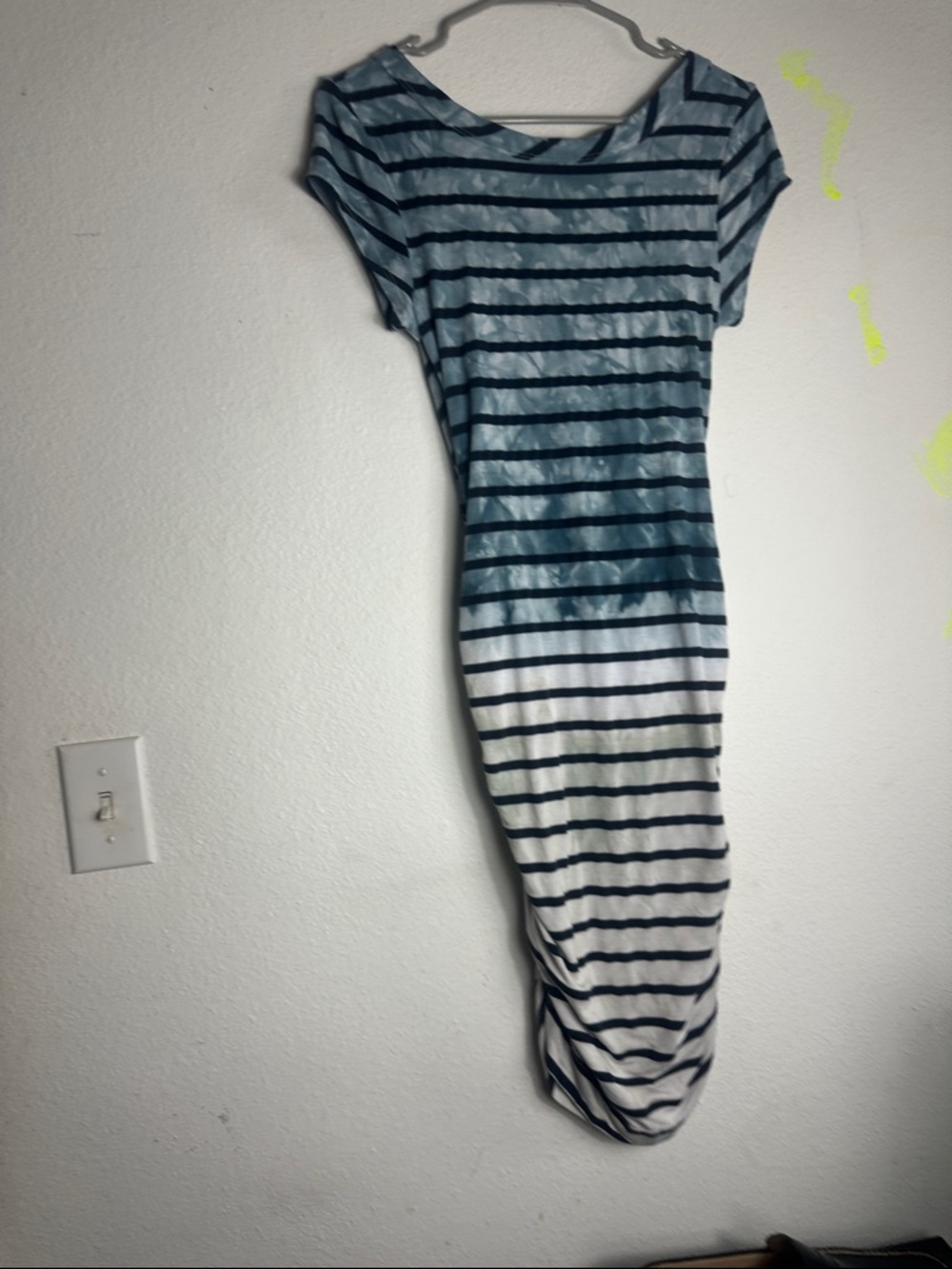 Hard Tail blue and navy striped top